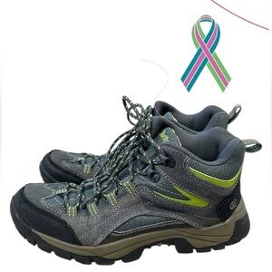 Northside Pioneer Mid Leather Waterproof Hiking Boot Shoe Dark Gray Green Sz 8